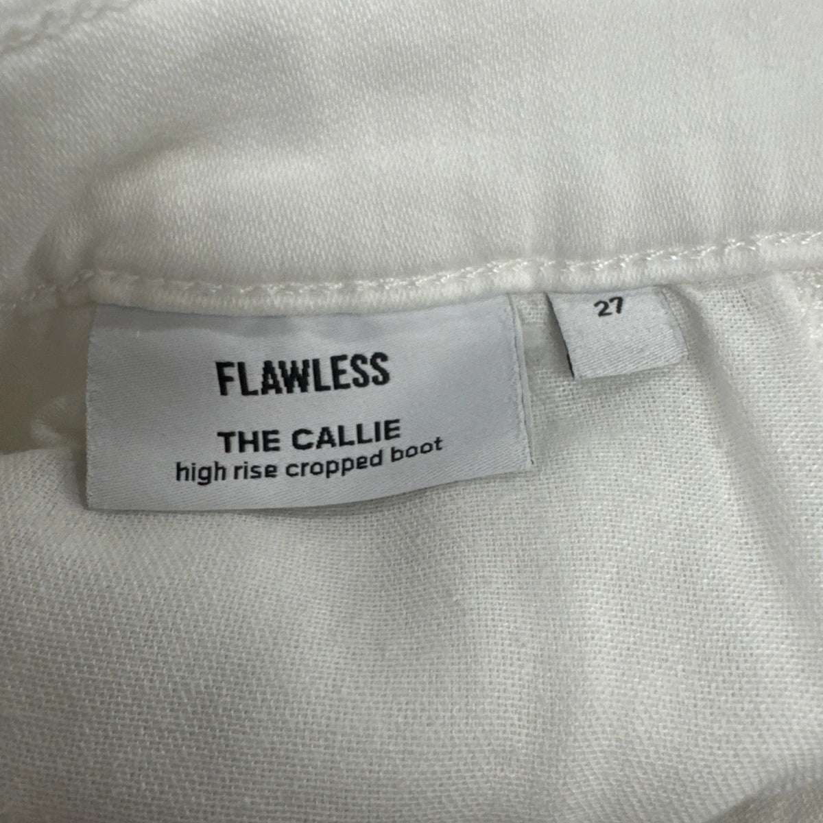Joe’s Jeans The Callie Women’s 27 White High Rise Cropped Bootcut Flaw