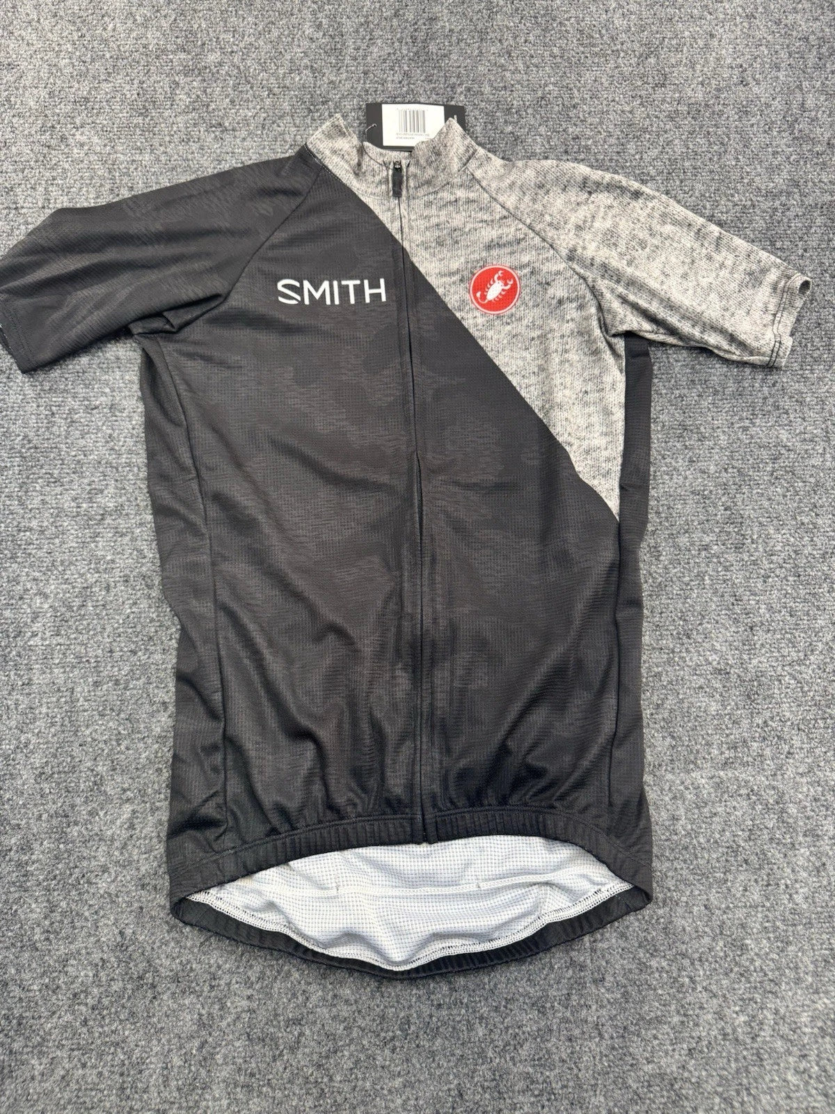 Castelli Smith Team Cycling Jersey Men's XS Black Full Zip Short Sleeve NWT
