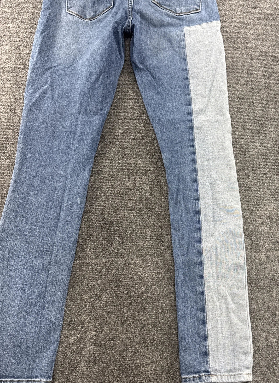 Hudson Barbara Skinny Jeans Size 26 Made USA Two Tone Colorblock Denim