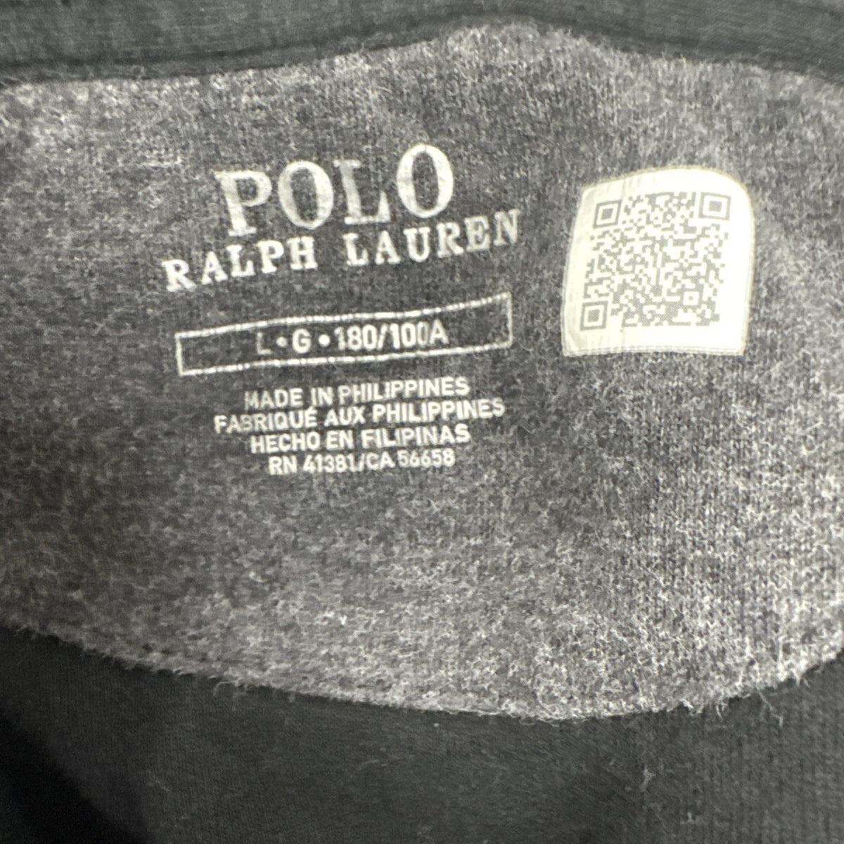 Polo Ralph Lauren Mens XL Quarter Zip Pullover Black Gray Pony Logo