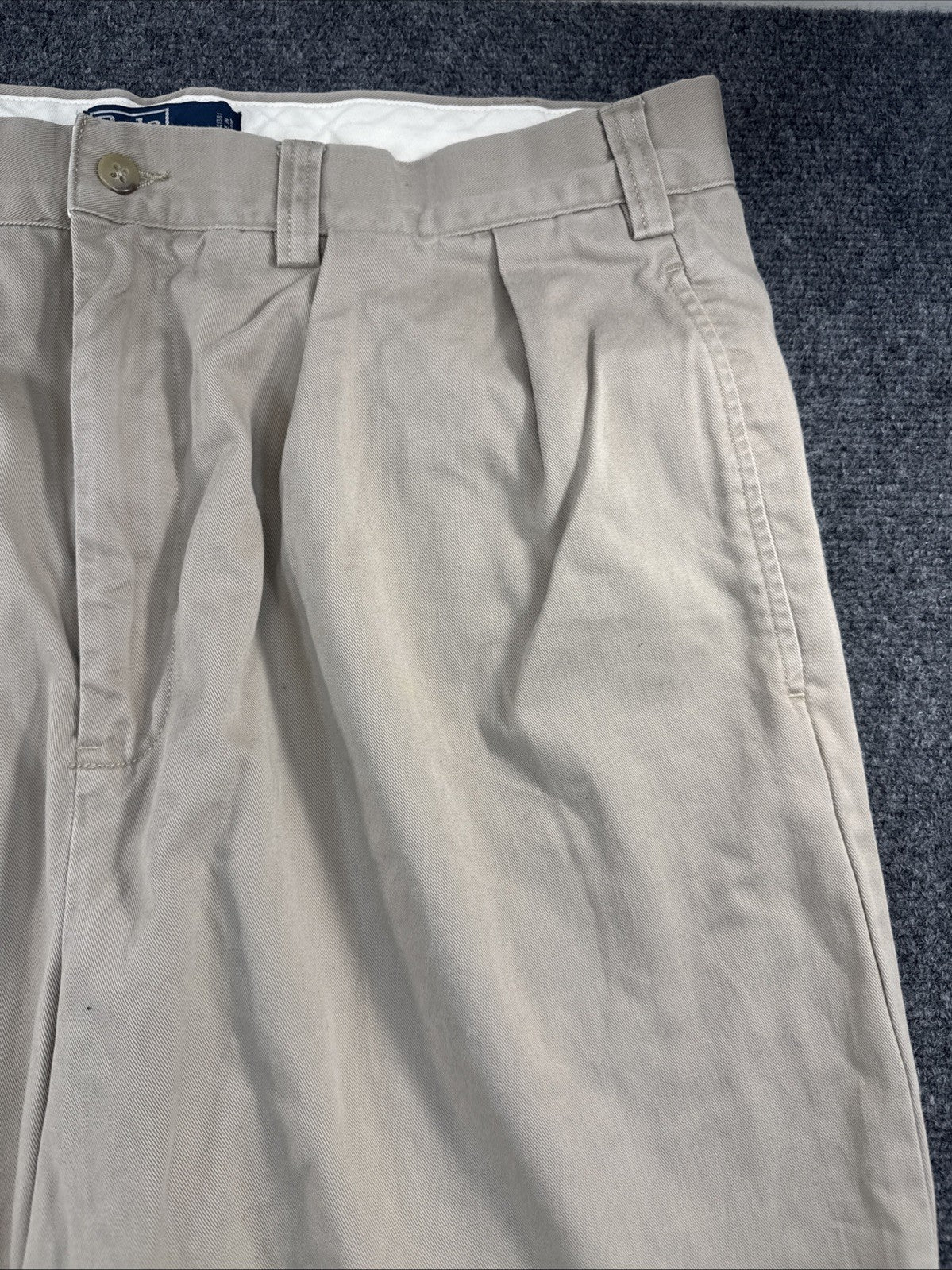 Vintage Polo Ralph Lauren Andrew Pants Men 38x30 Khaki Pleated Chino 90s