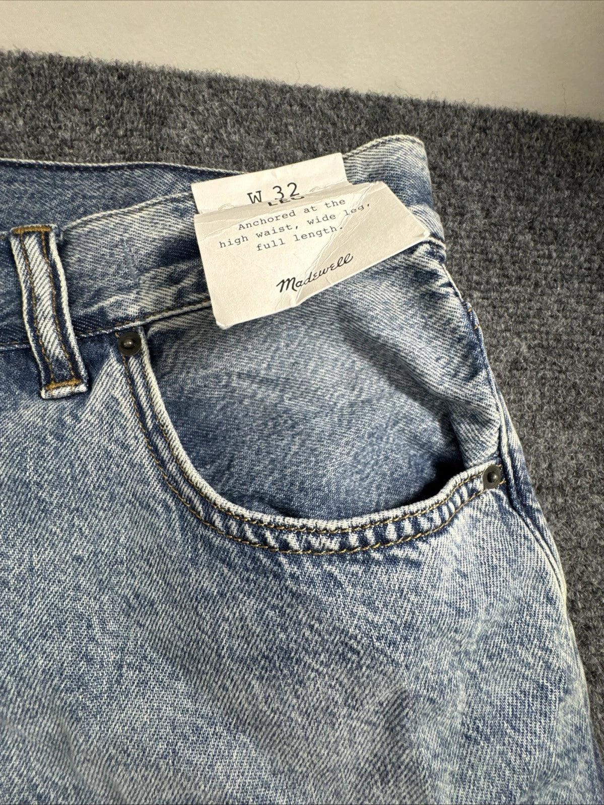 Madewell Superwide-Leg Jeans Women W32 High Rise Wide Leg Light Wash NWT