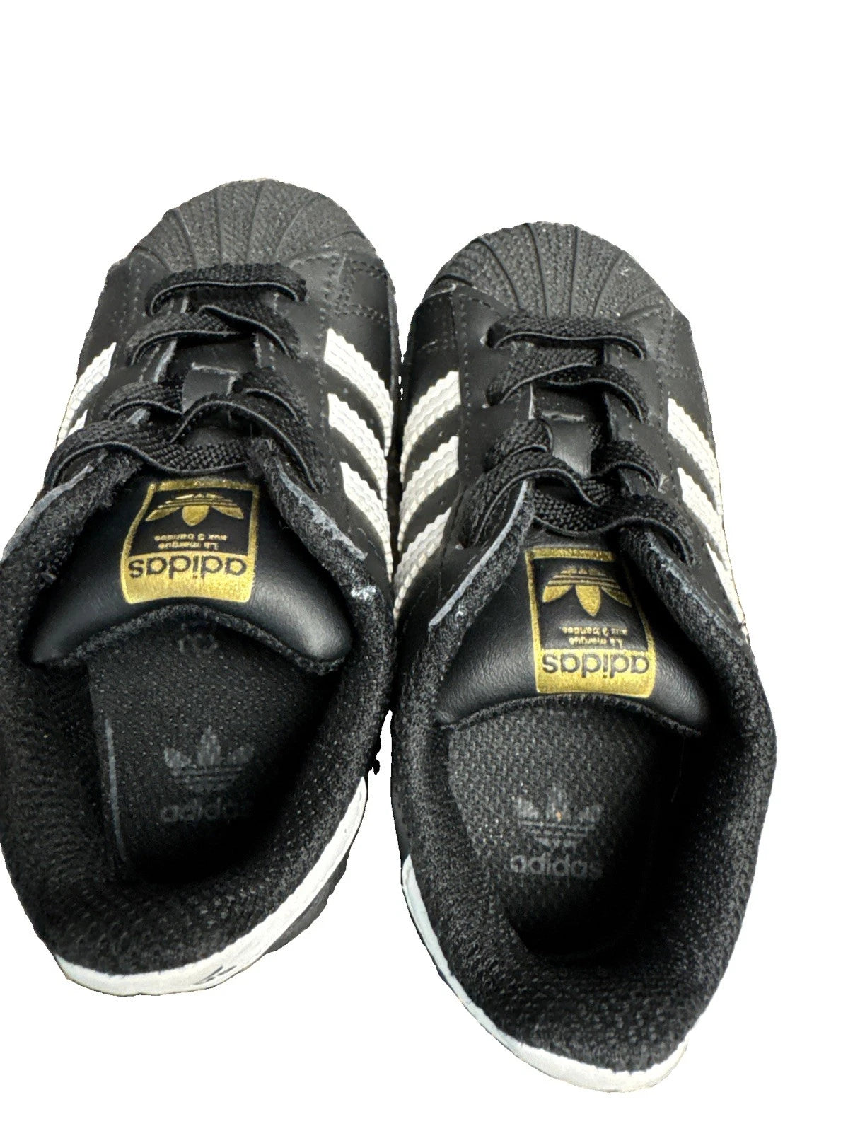 Adidas Superstar Toddler Sneakers Black White Size 7K Excellent No Box