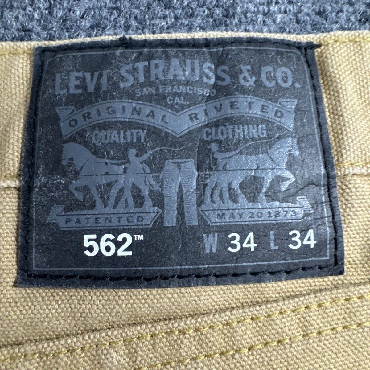 Levis 562 Loose Fit Jeans Mens 34x34 Tan Brown 100% Cotton BNWOT Y2K