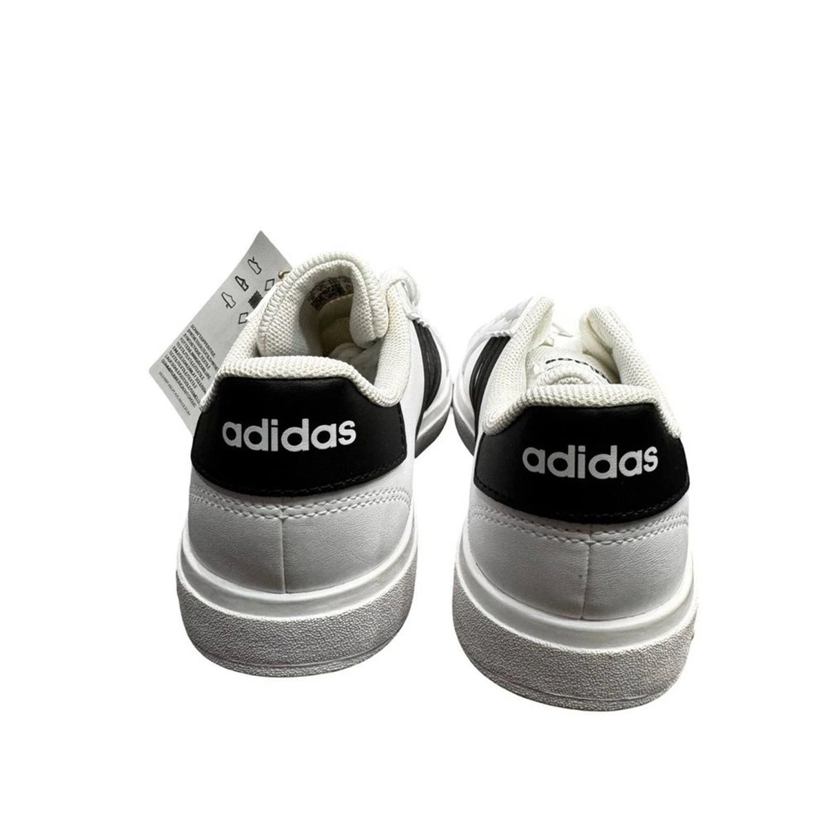 adidas Grand Court 2.0 K Kids 2 White Black GW6511 New with Box