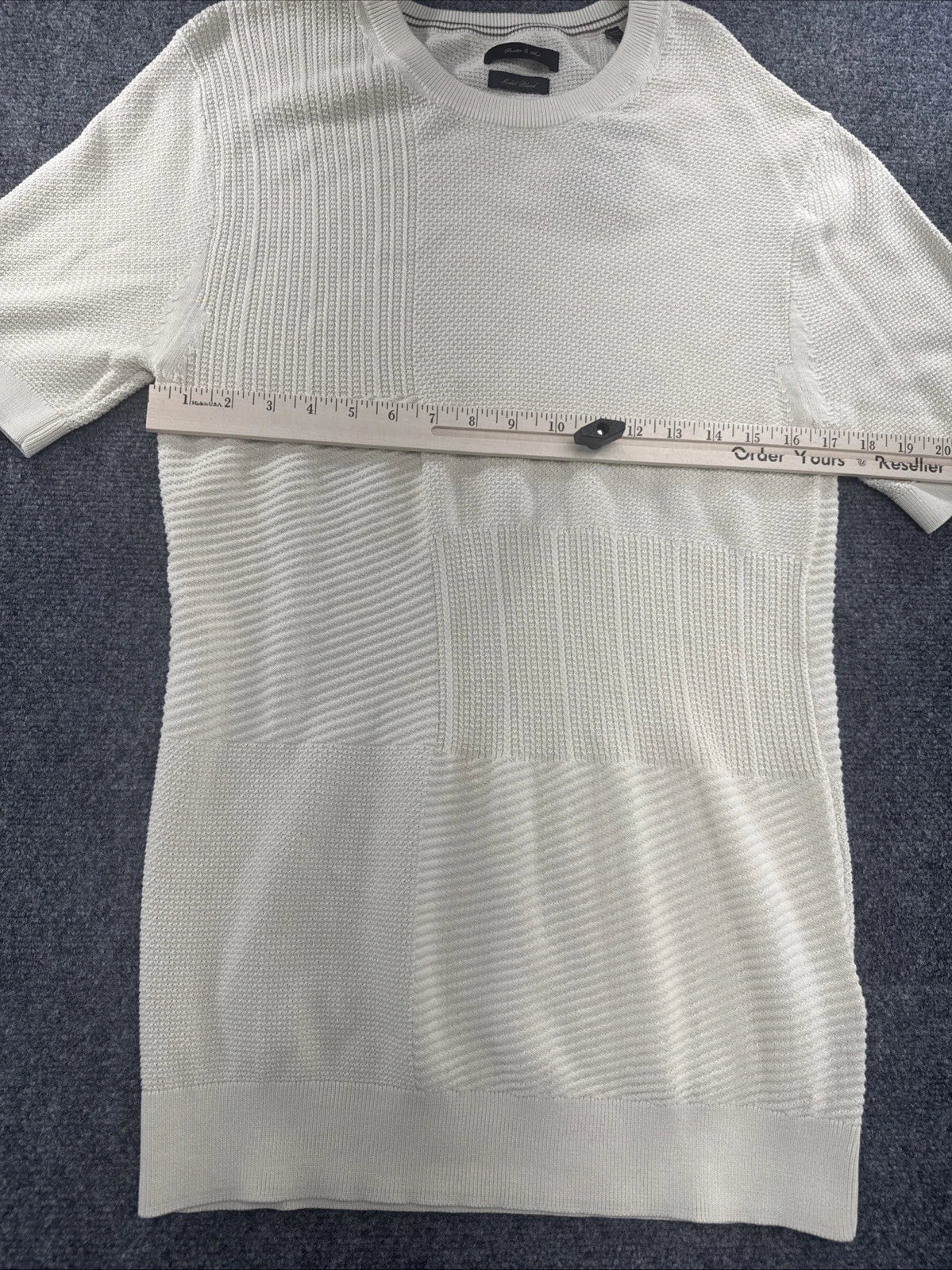 Porter & Ash Refined Structure Knit Top M Cream Modal Blend Quiet Luxury NWT
