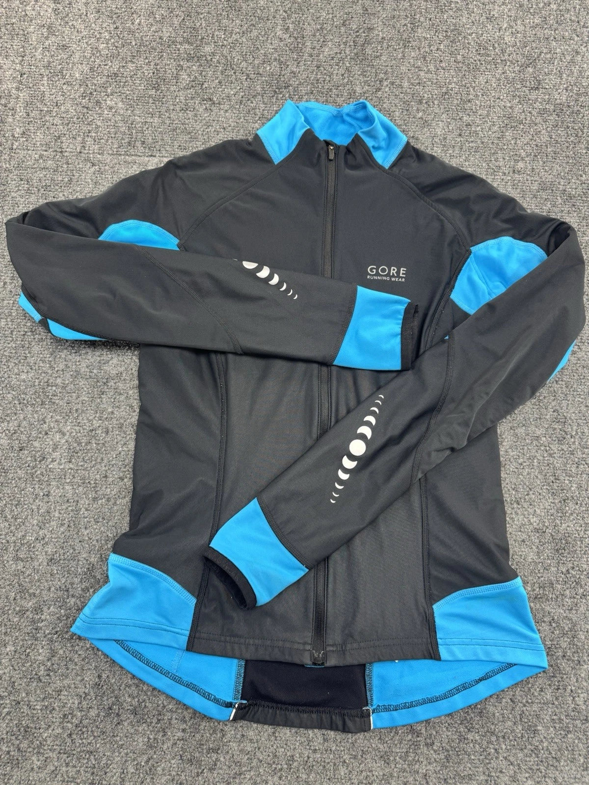 GORE Running Wear Selective Windstopper Jacket, Women's S, Black/Blue Reflective - Pre-Owned