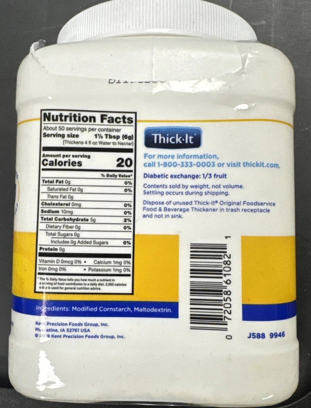 Thick-It Original Food & Beverage Thickener, Flavorless Powder for Dysphagia (ID