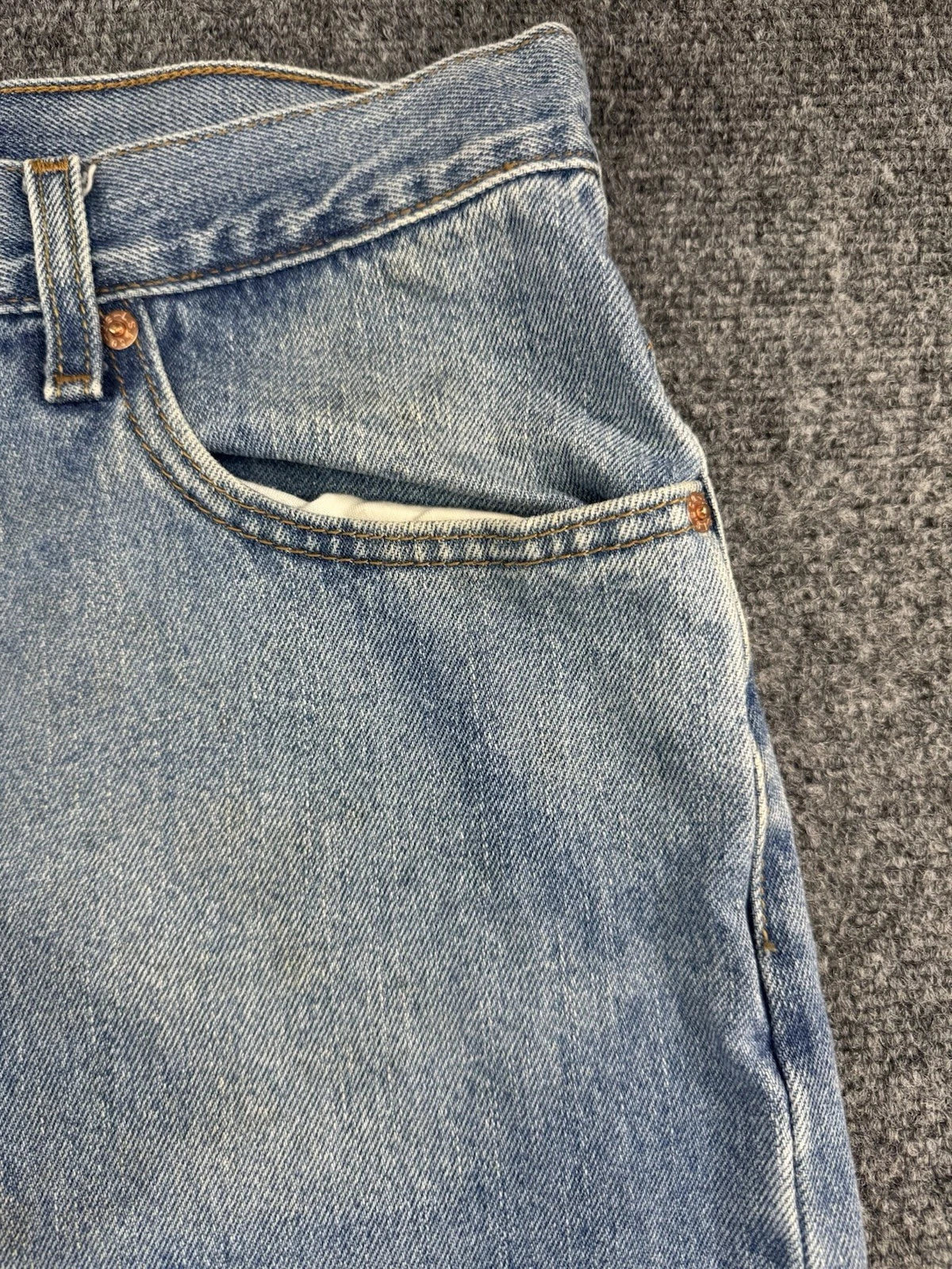 Levi's 505 Regular Fit Jeans Men's 34x30 Light Wash 100% Cotton Straight Leg