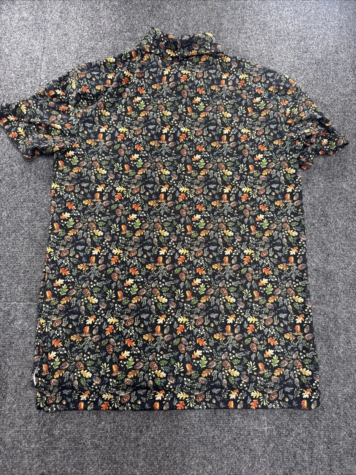 Chaps Everyday Performance Pinecone Floral Polo Men’s Small Black BNWOT