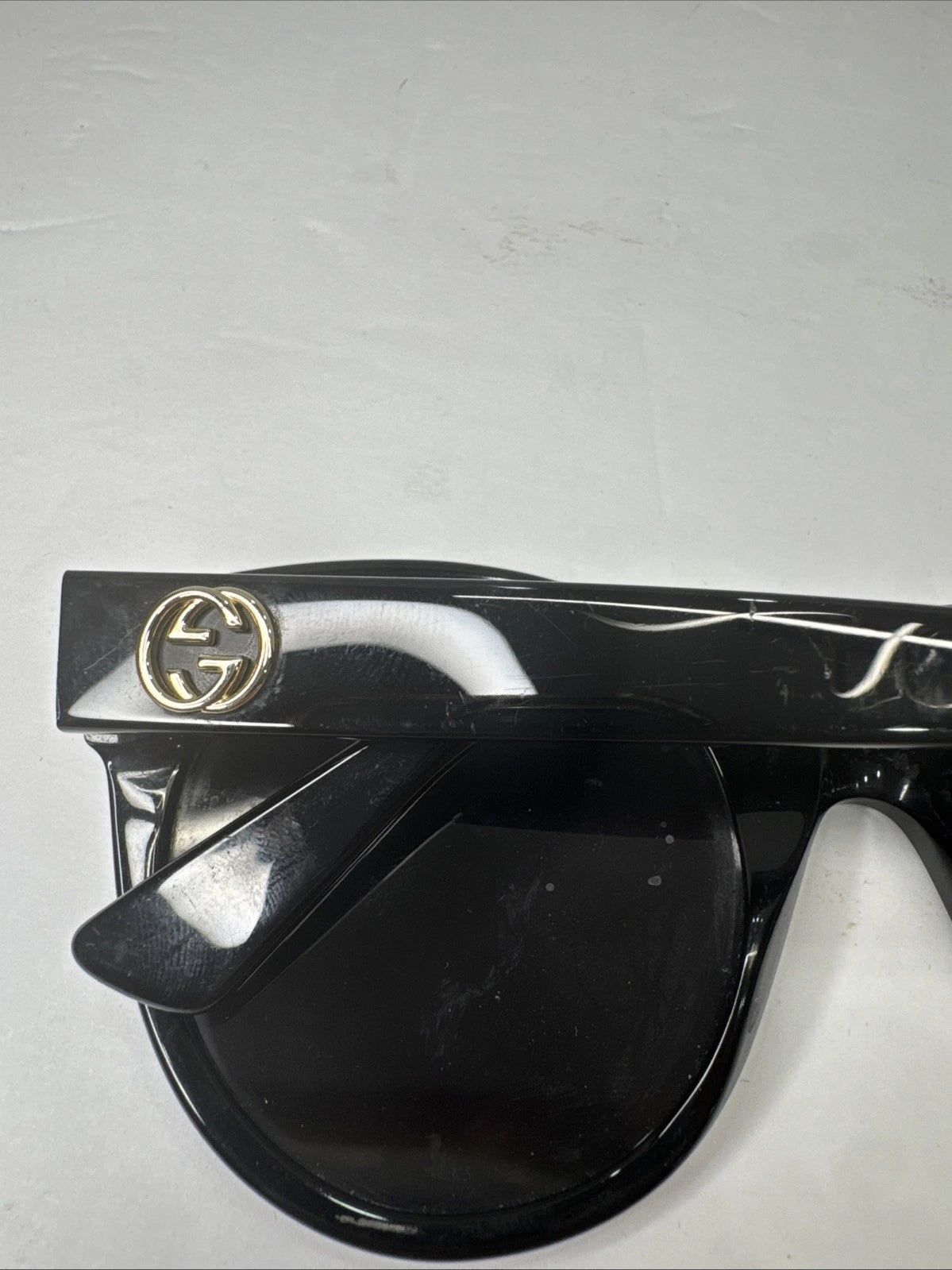 Gucci GG0028S 001 Sunglasses Black Gold Tiger GG 52-24-140 Italy w Case