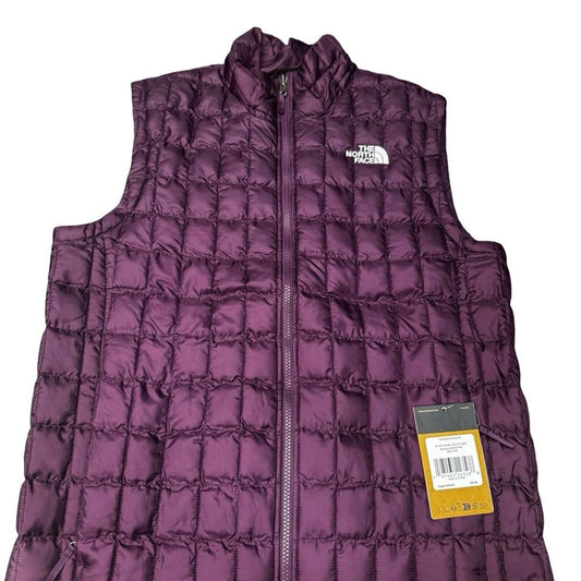 The North Face Insulated Vest Men's M Black Currant Purple Full Zip NWT