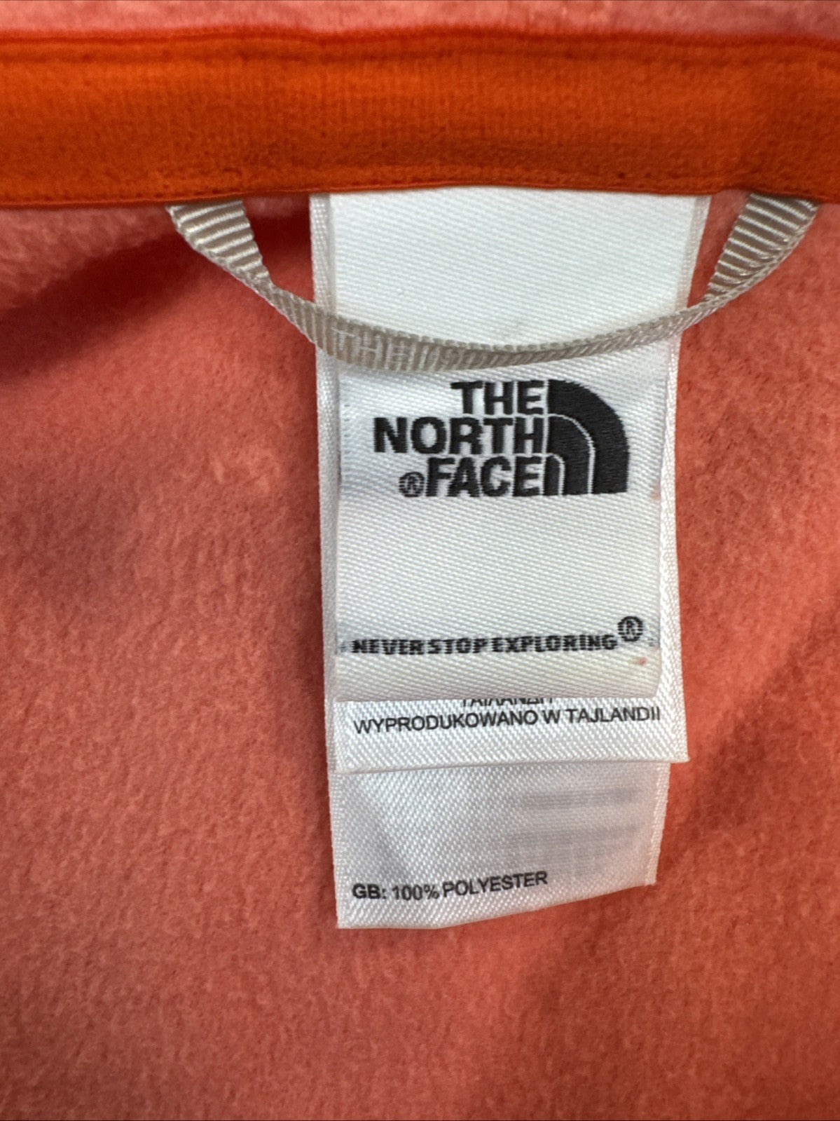 The North Face Women’s Polartec Classic Fleece Hoodie Jacket Large Orange