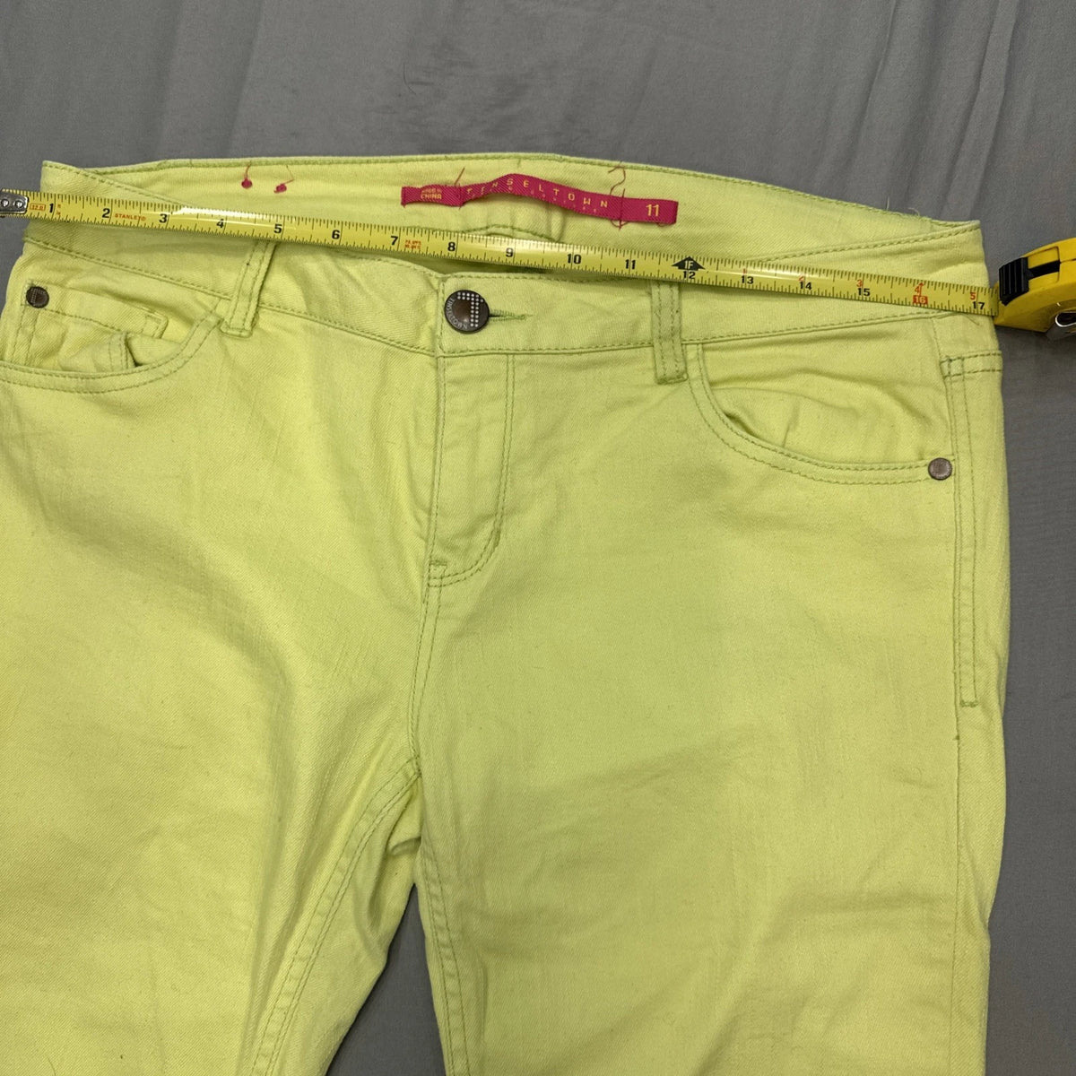 Vintage Tinseltown Yellow Slim Fit Jeans Women's 11 Y2K 90s Denim Pants EUC