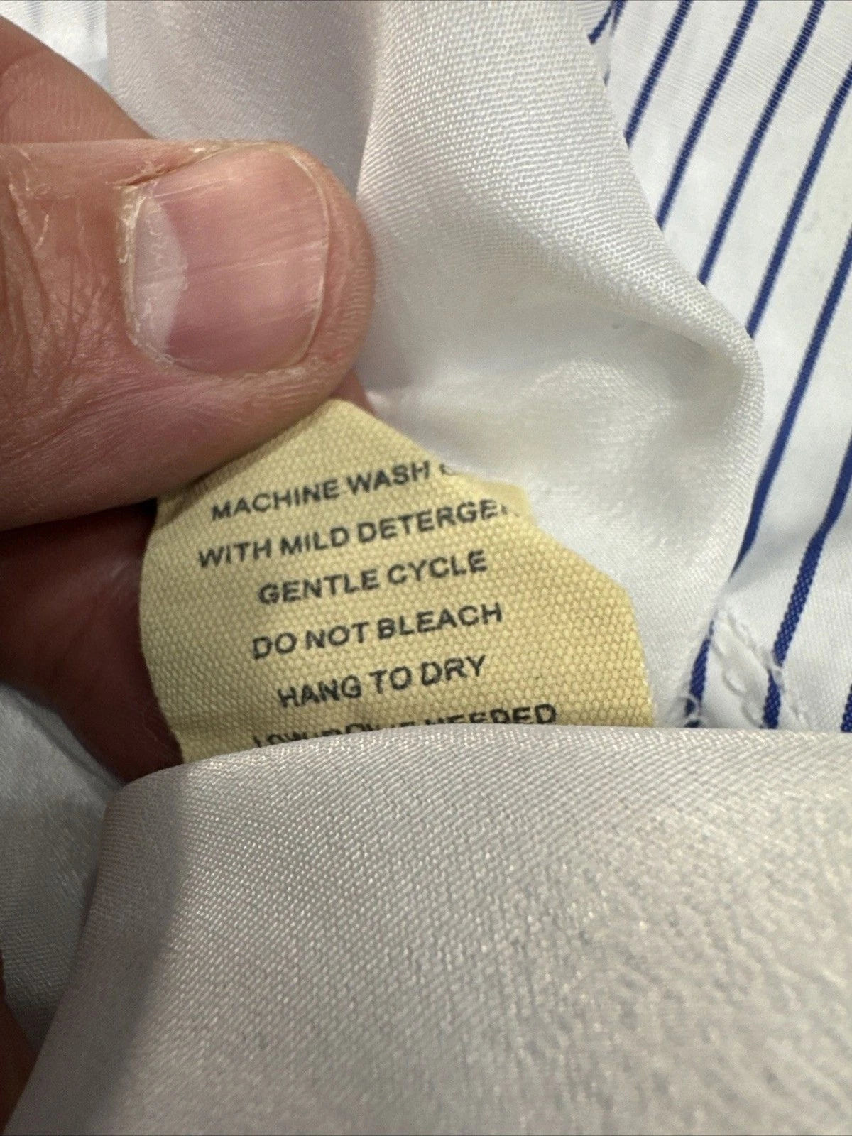 Love Notes Blue White Striped Shirt Dress Women's Large Sleeveless Belted Mini