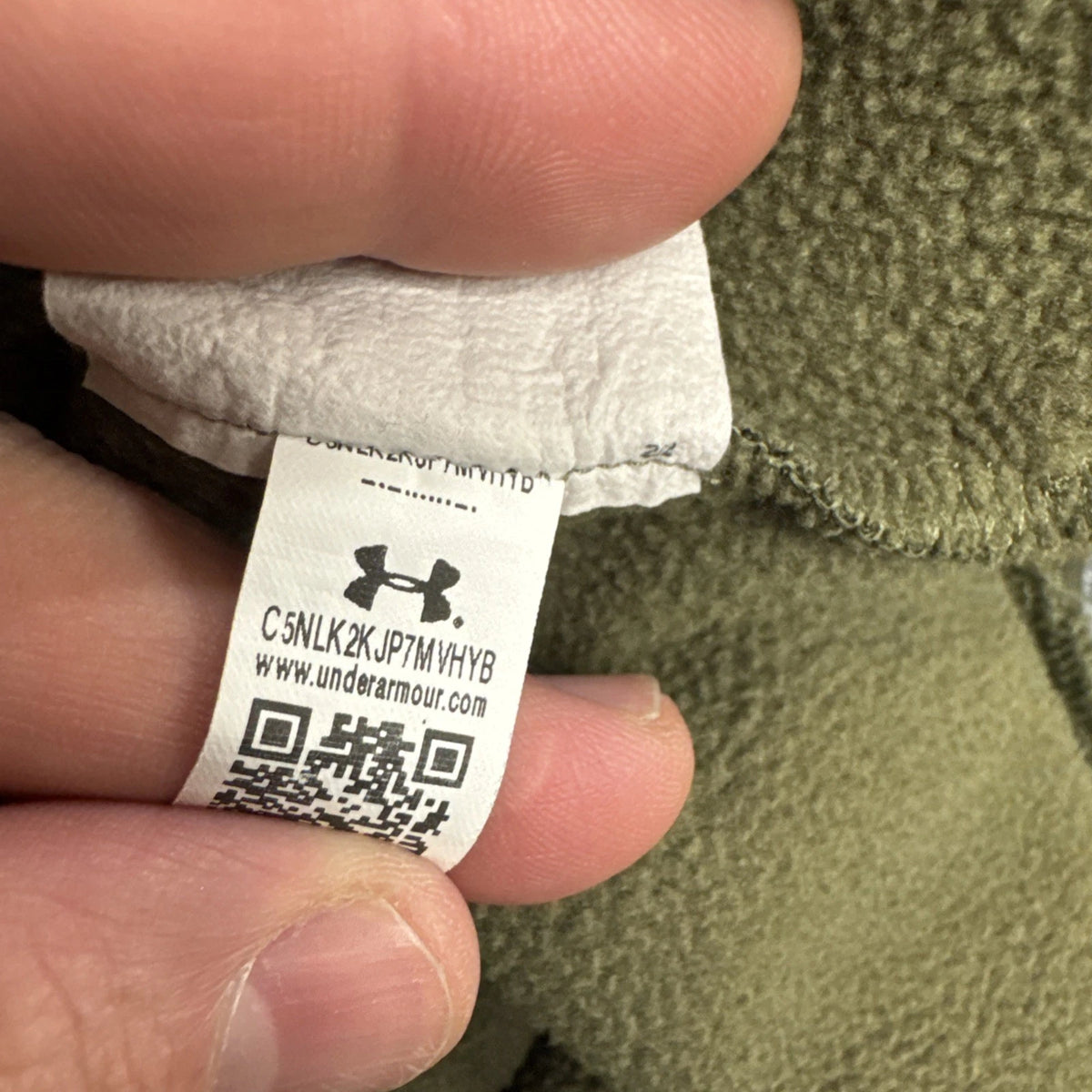 Under Armour Hoodie Mens M Olive Green Heather Loose Fit Fleece Pullover Logo