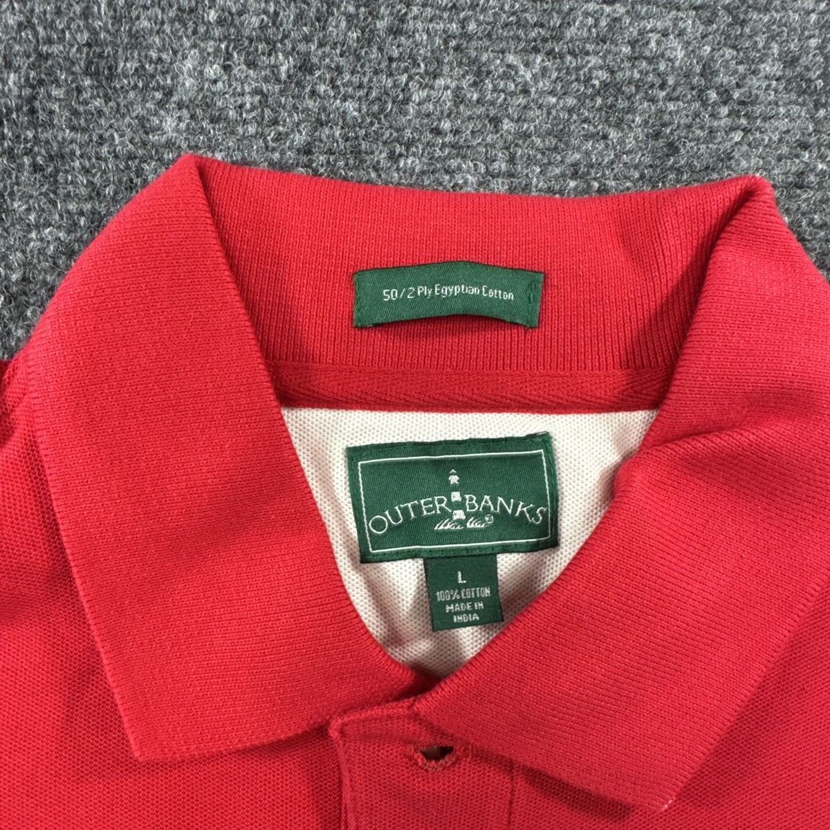 Outer Banks YMCA Red Polo Shirt Men’s Large Egyptian Cotton Embroidered Logo NWT