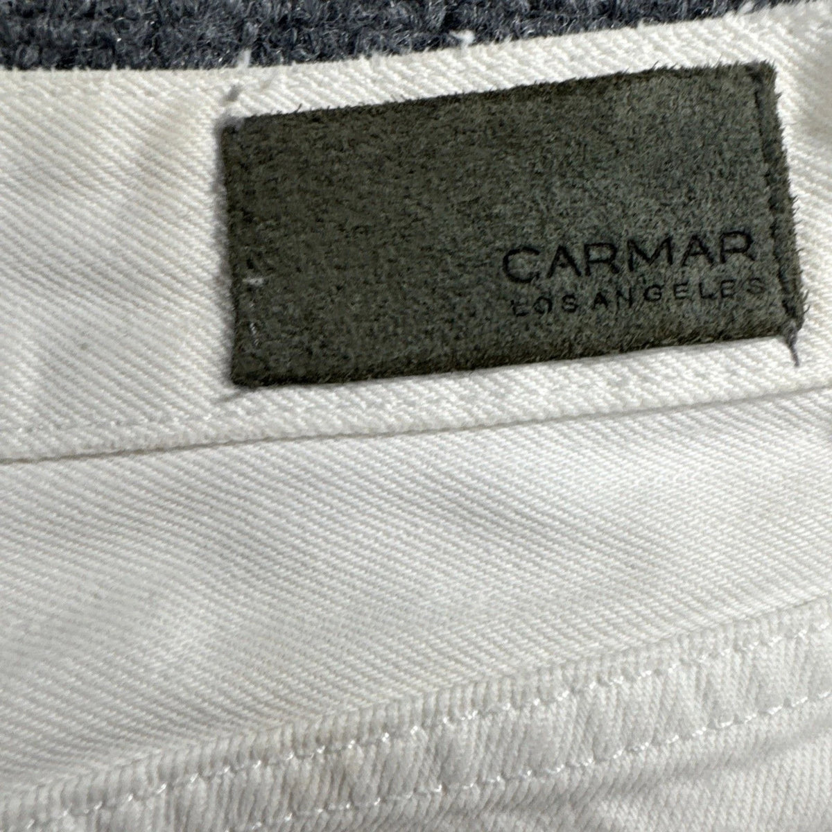 CARMAR Cargo Jeans Women 29 White Chain Utility Denim Y2K Streetwear