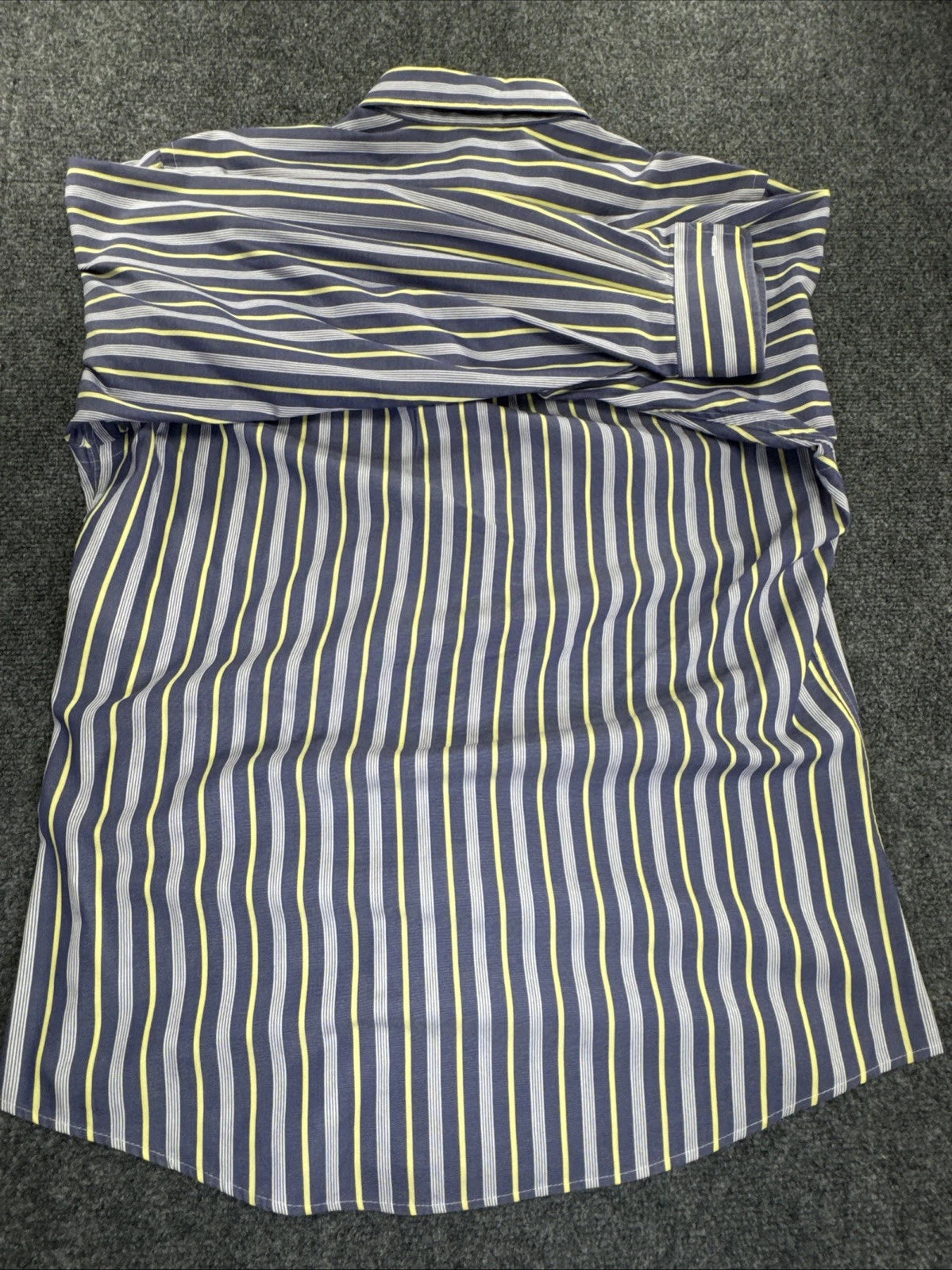 Vintage John Henry Pinpoint Oxford Shirt 16 32-33 Made USA Striped Pima