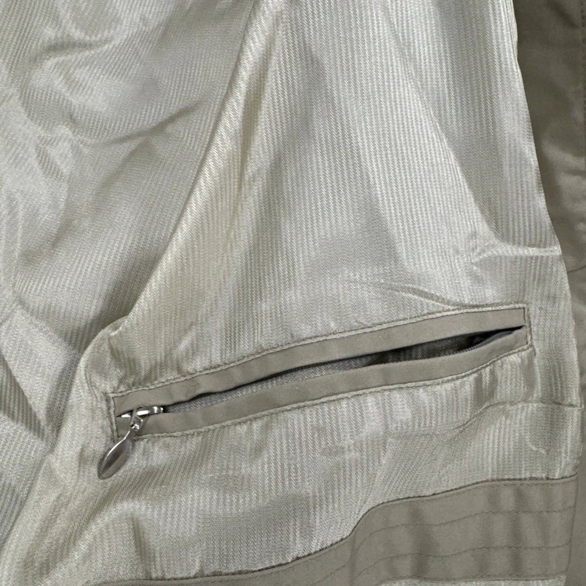 Vintage Geoffrey Beene Trench Coat Men's L Beige Cotton Blend Car Coat EUC