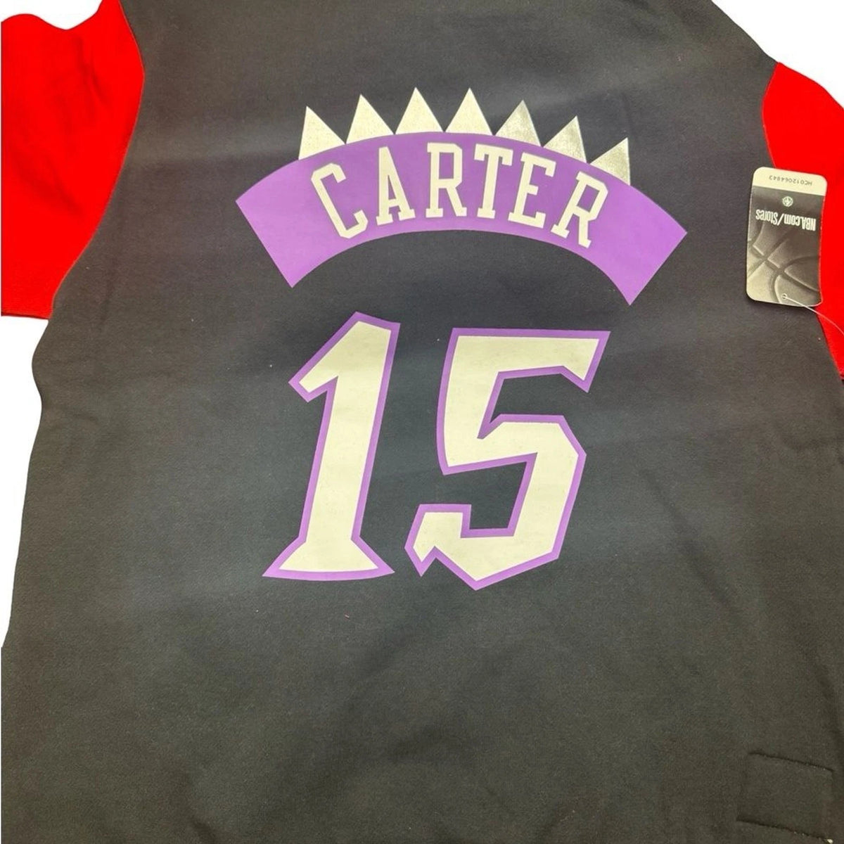 Mitchell & Ness Raptors Vince Carter Hoodie Black Red Size Small BNWT NBA Heat!