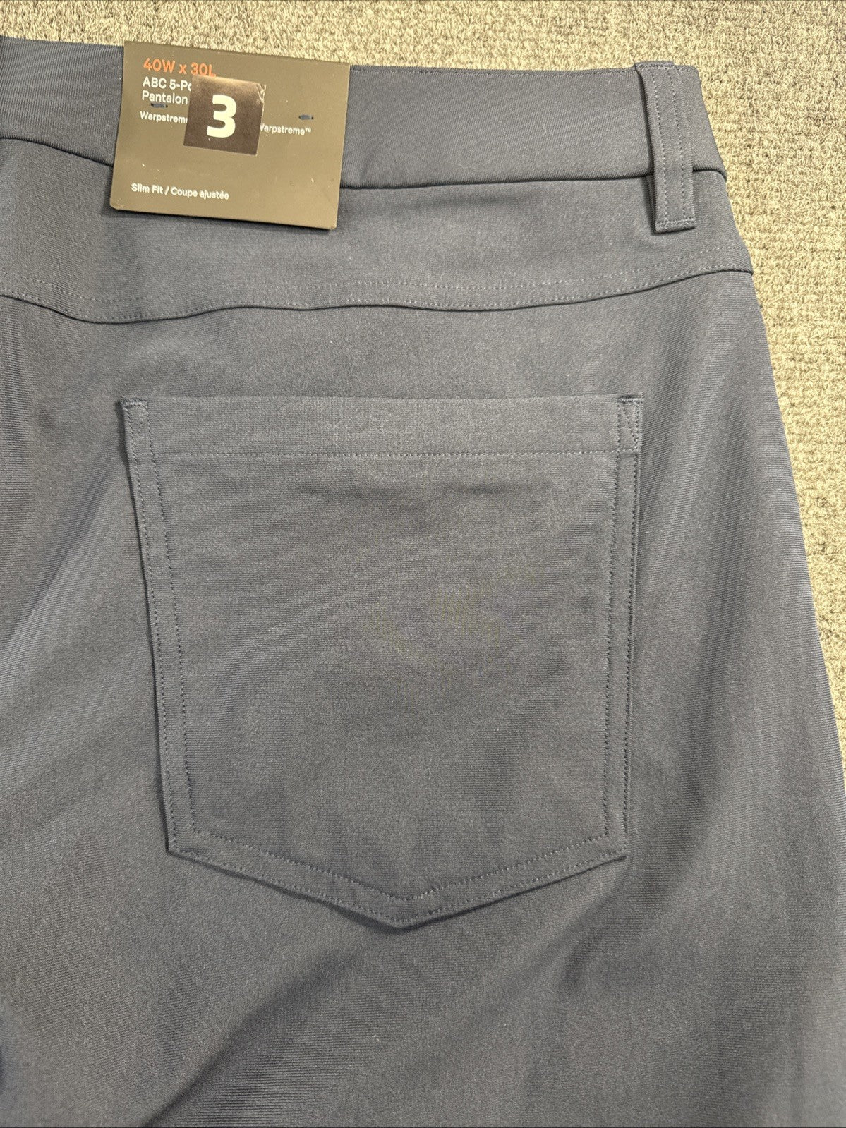 Lululemon ABC Slim-Fit 5-Pocket Pants Men’s 40x30 True Navy Warpstreme NWT