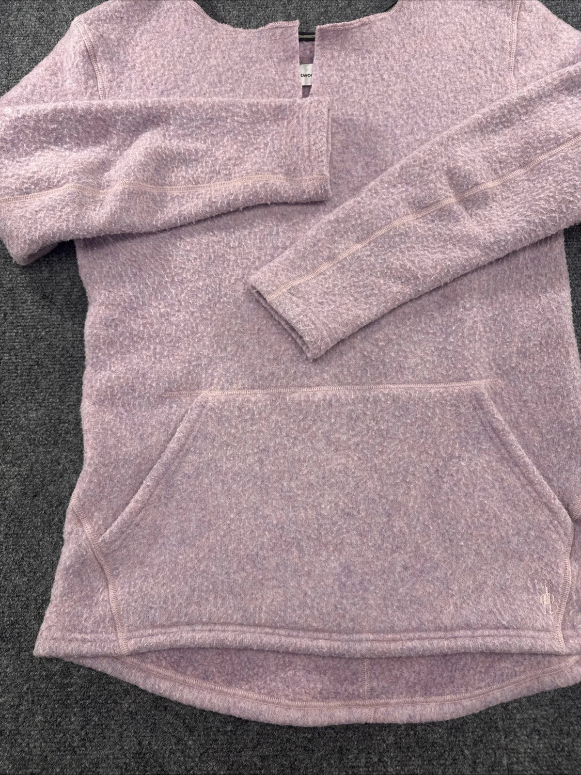 Smartwool Hudson Trail Women's M Pink Wool Blend Fleece Pullover SW011525