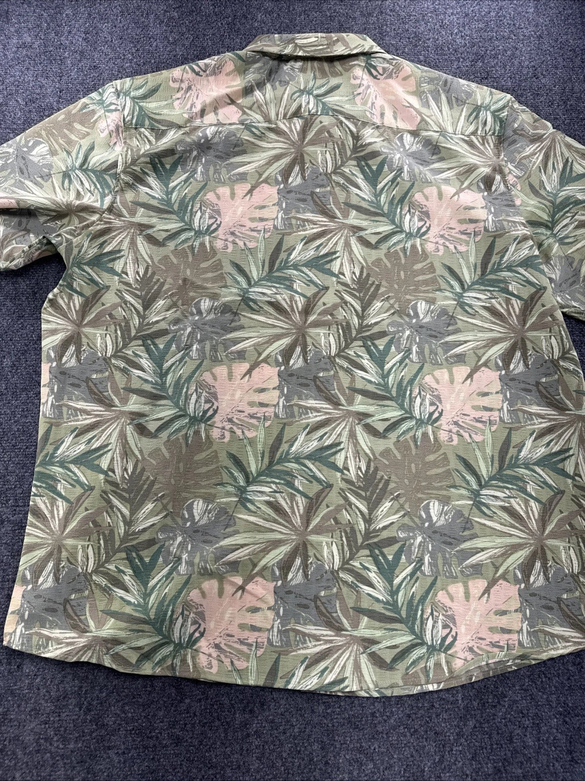 Ike Behar Shirt Mens XXL Tropical Floral Palm Hawaiian Resort Green NWOT