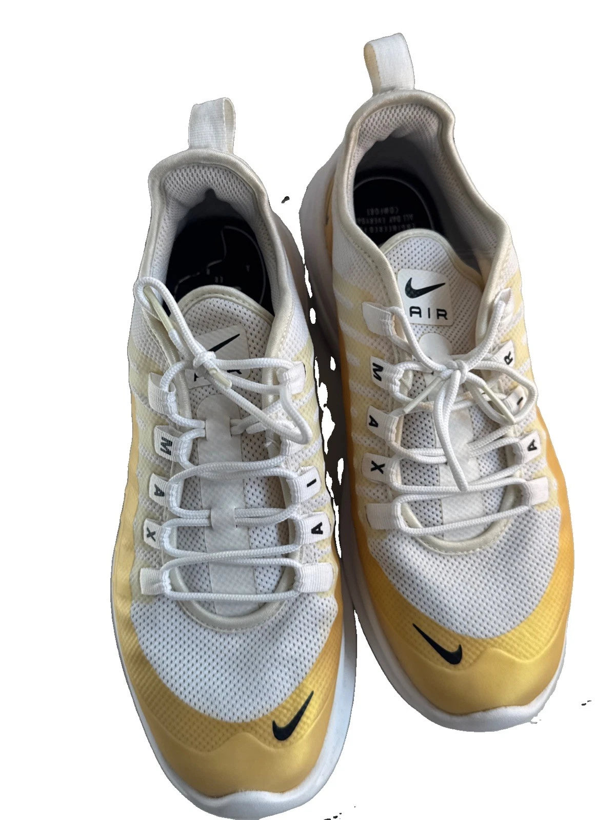 Nike Air Max Axis AA2168-103 Women's 8.5 White Black Gold Sneakers