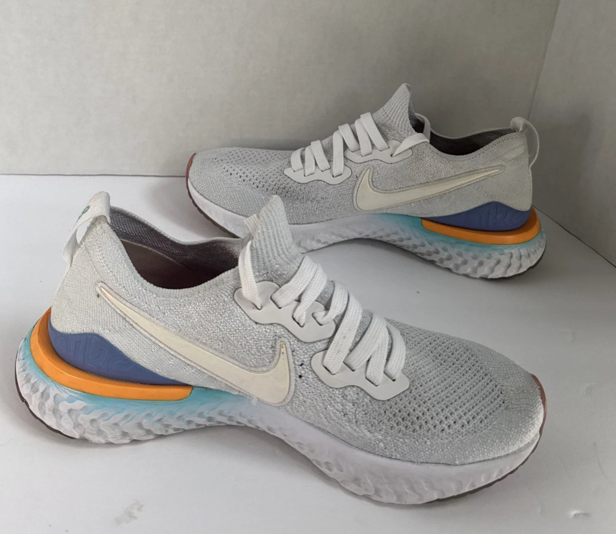 Nike Epic React Flyknit 2 Dream It Do It Womens 8 White Hyper Jade BQ8927-104