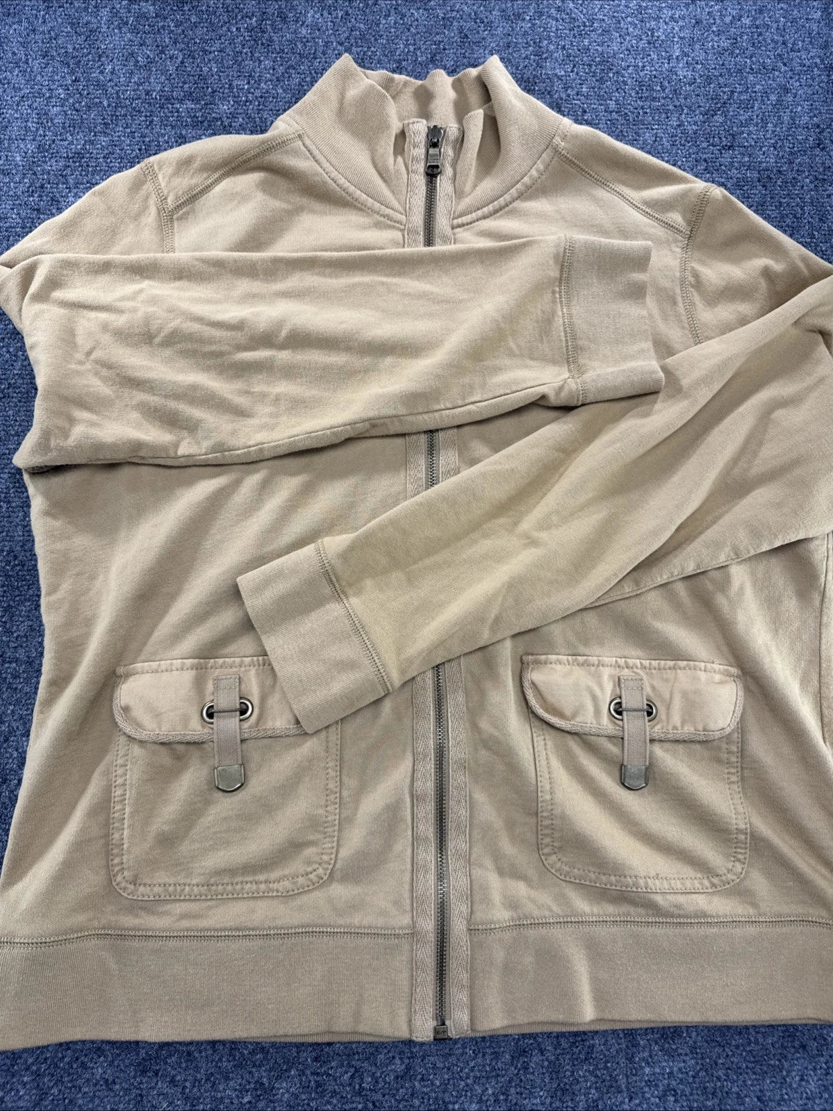 Lauren Jeans Co Ralph Lauren Womens XL Tan Cotton Utility Jacket Y2K