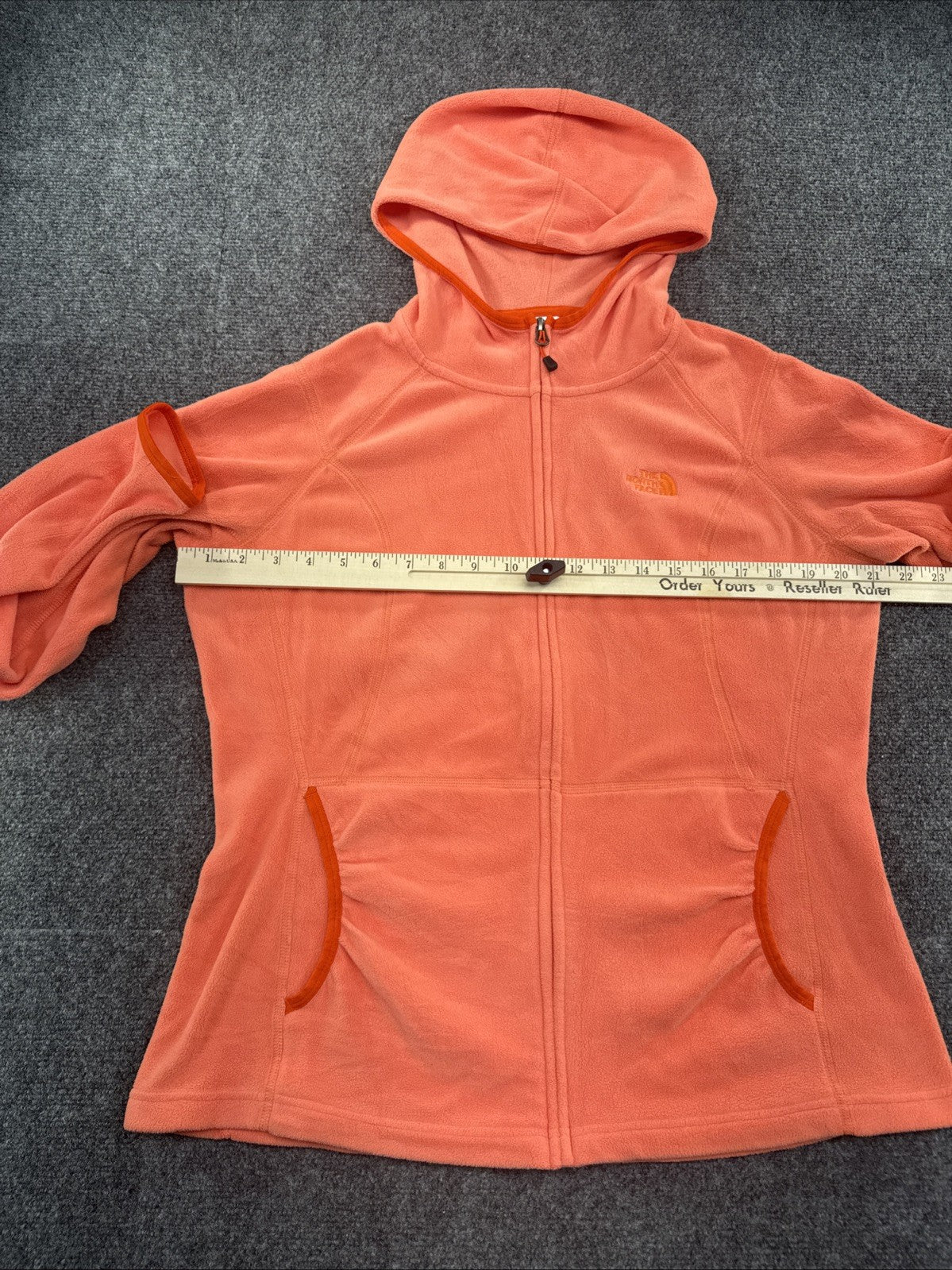 The North Face Women’s Polartec Classic Fleece Hoodie Jacket Large Orange