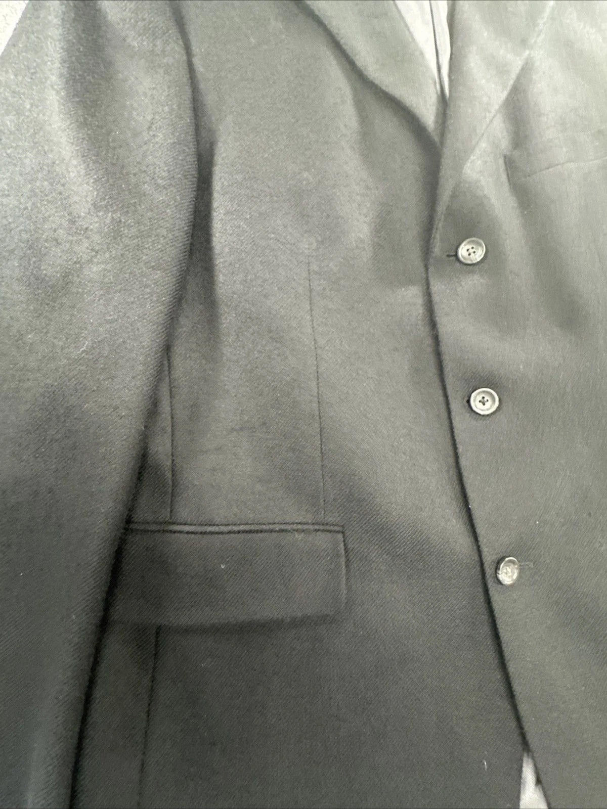 Oscar de la Renta Mens 42R Black 100% Wool Blazer Sport Coat 3 Button