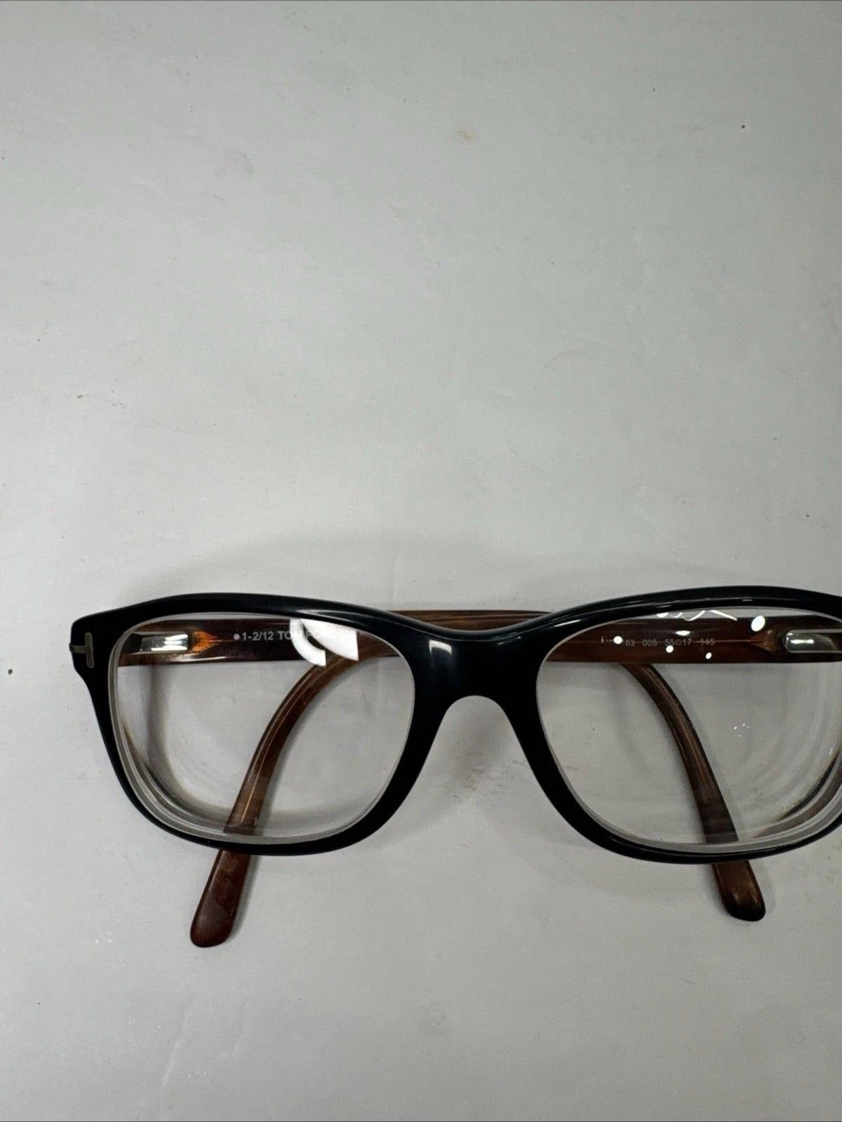 Tom Ford TF5163 005 Eyeglasses Black Havana 55-17-145 Italy Case EUC