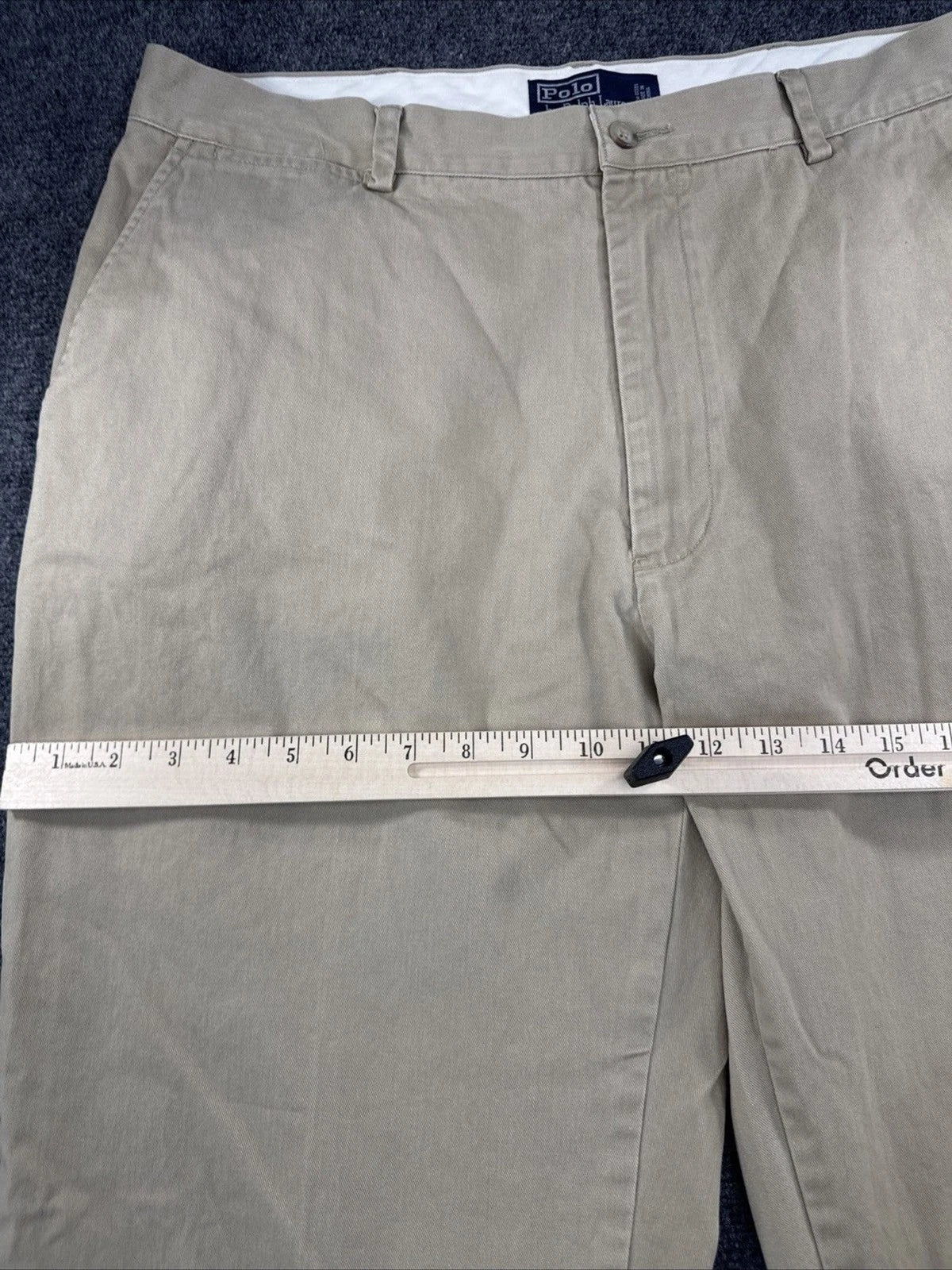 Polo Ralph Lauren Classic Chino Pants Men’s 36x30 Beige Khaki Flat Front EUC