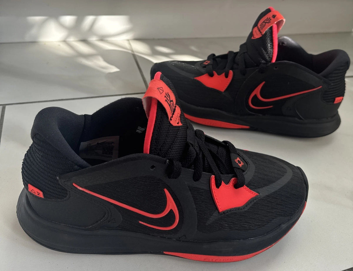 Nike Kyrie Low 5 DJ6012-004 Men's 7.5 Black Bright Crimson Basketball Shoes