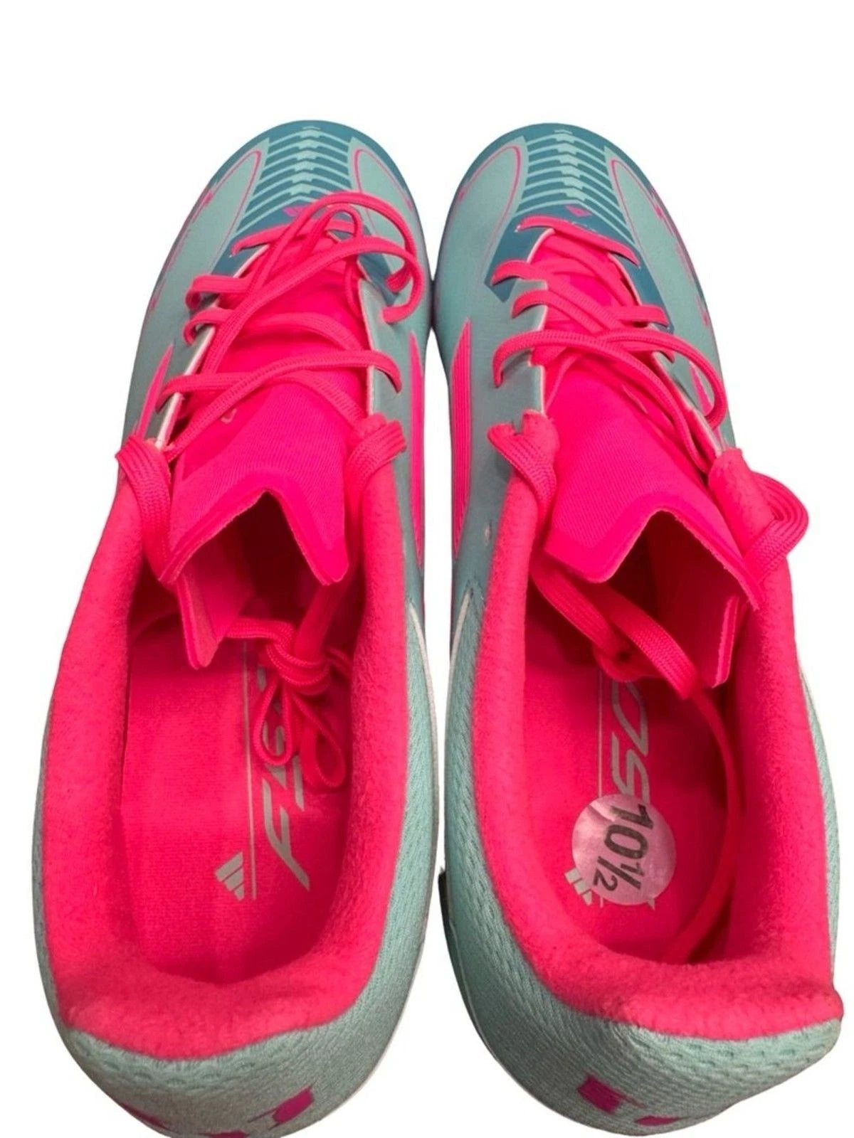 adidas F50 League Messi FG/MG Men's 10.5 Aqua Pink IH0928 New No Box