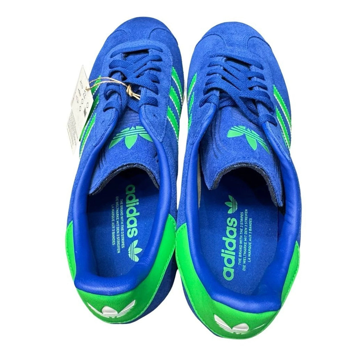 adidas Gazelle Men's 9.5 Royal Blue Energy Green JH5389 New with Box