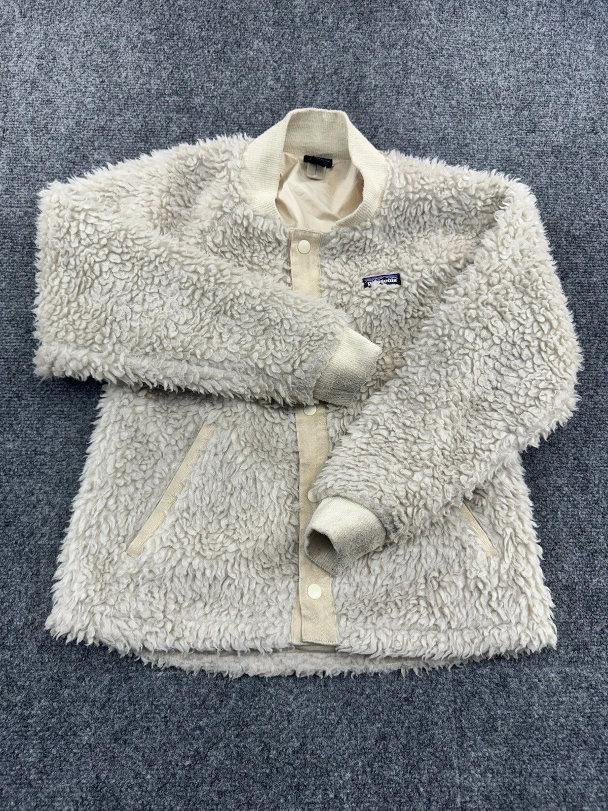 Patagonia Kids' Retro-X Bomber Jacket Sherpa Natural FA22 Size S
