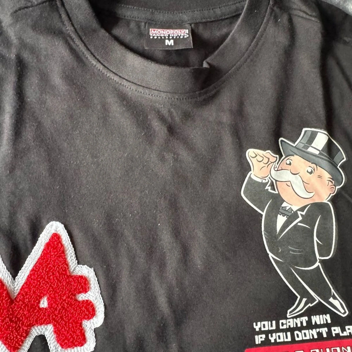 Tango Hotel x Monopoly Graphic T-Shirt Men’s Medium Black NWT Streetwear