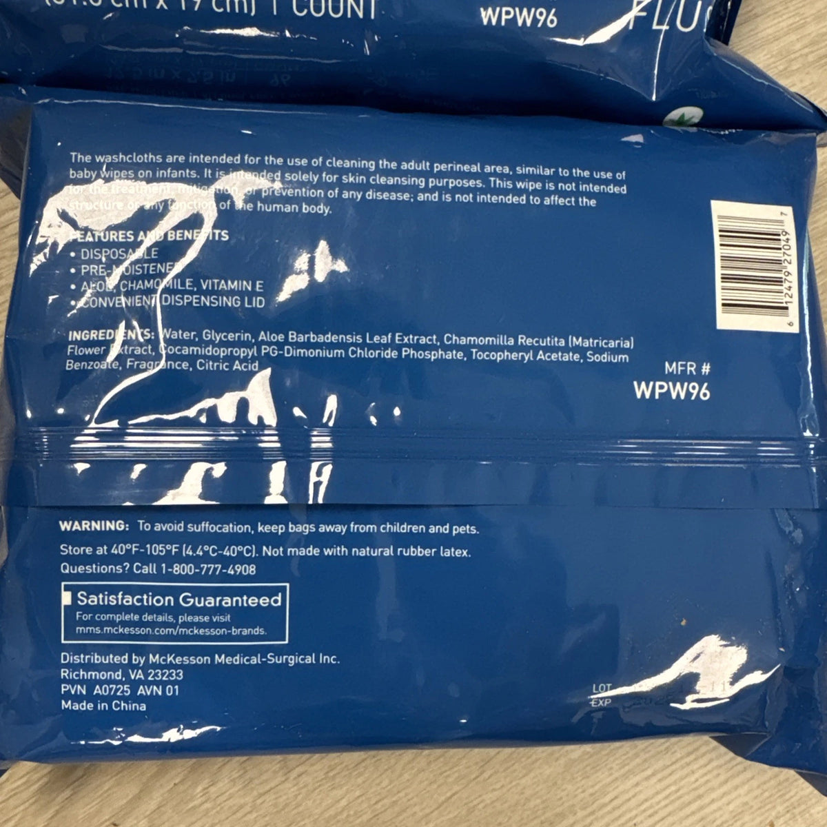 McKesson Personal Cleansing Wipes Fresh Scent 192 Count 2 Pack 7.5x12.5 New