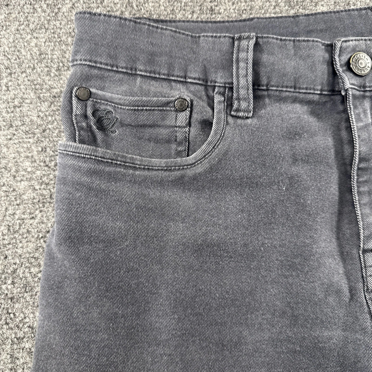English Laundry Mens Jeans 34x30 Charcoal Gray Stretch Straight Leg 5 Pocket