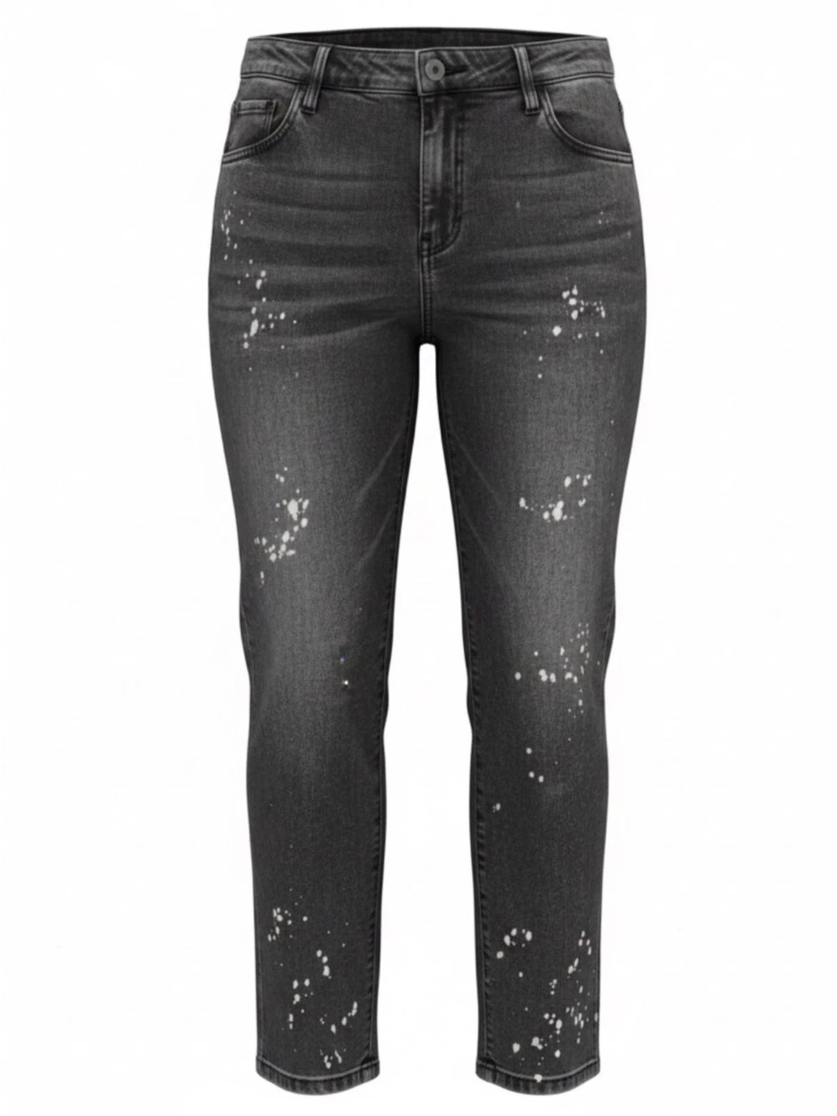 ZCO Blue Paint Splash Cropped Jeans Juniors 13 High Rise Distressed Denim