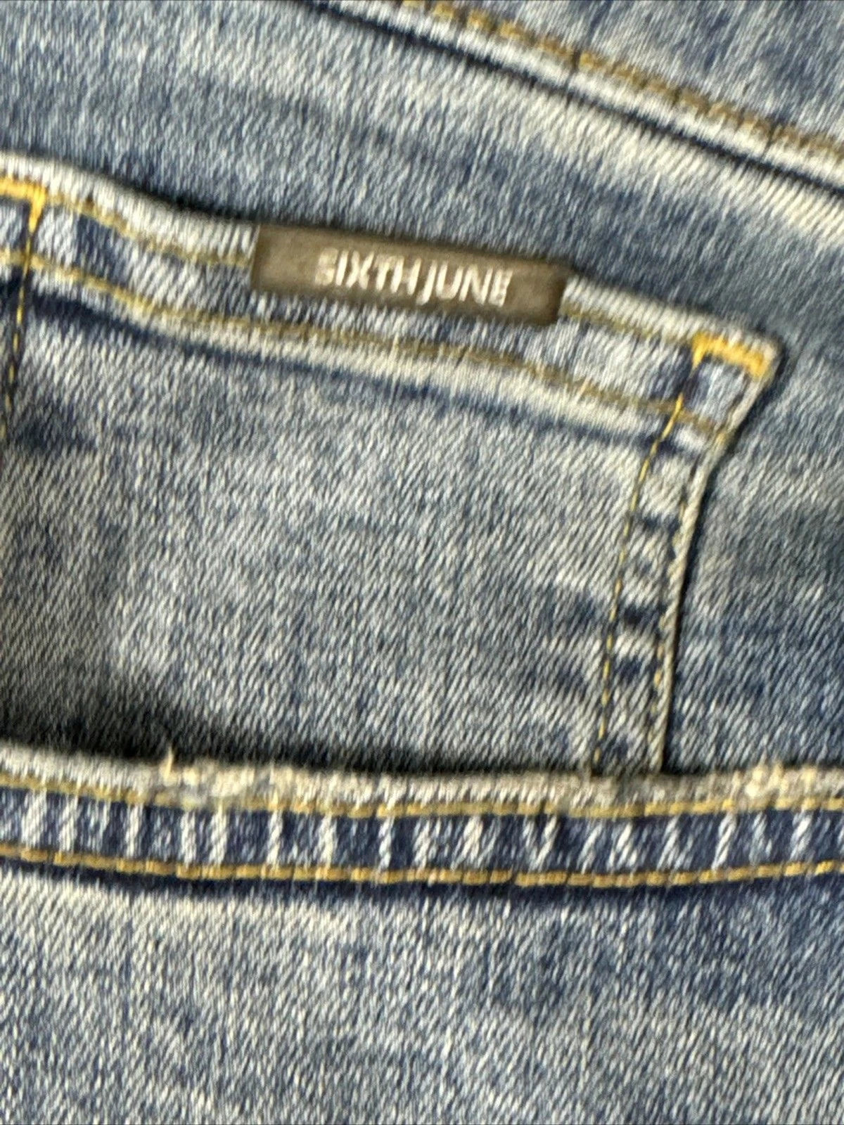Sixth June Distressed Slim Fit Jeans Men's Size 34 Blue Denim NWT Streetwear