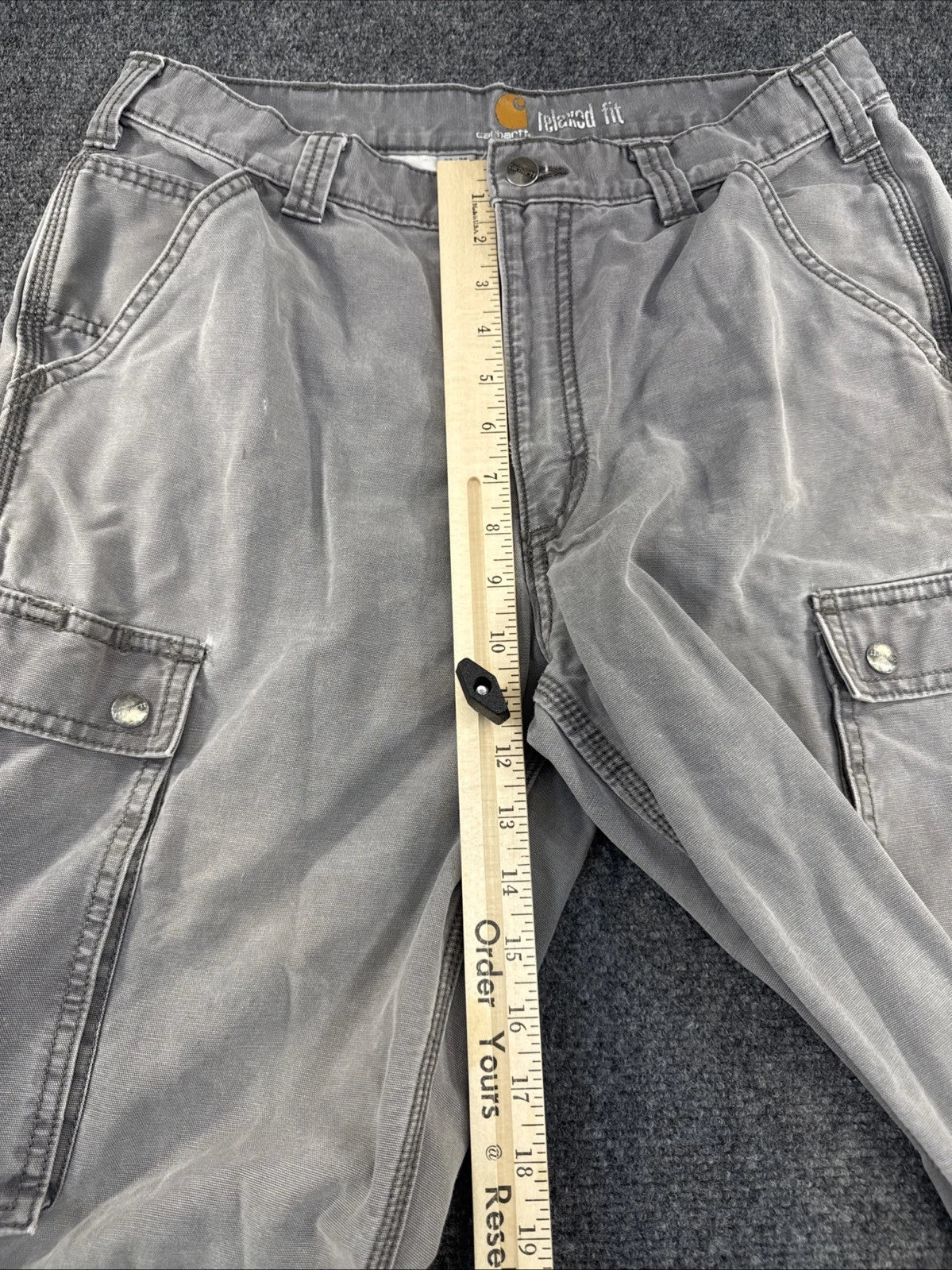 Carhartt 100272 Rugged Cargo Pants Men’s 33x36 Gravel Gray Relaxed Fit