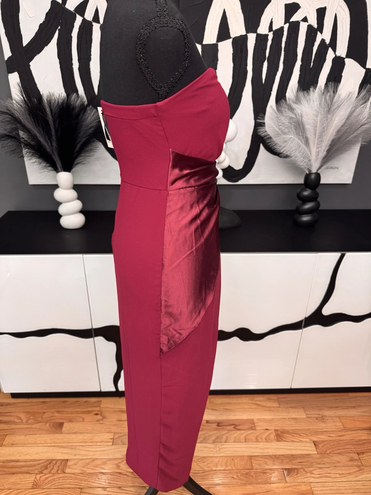 TFNC London Ollena Midi Dress Womens 8 Mulberry Purple Formal Cocktail NWT