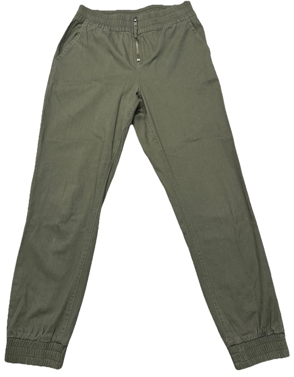 RD Style Women's Small Green Joggers Zipper Waist Activewear Pants EUC