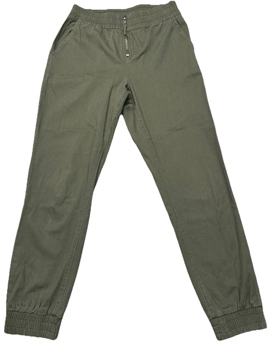 RD Style Women's Small Green Joggers Zipper Waist Activewear Pants EUC