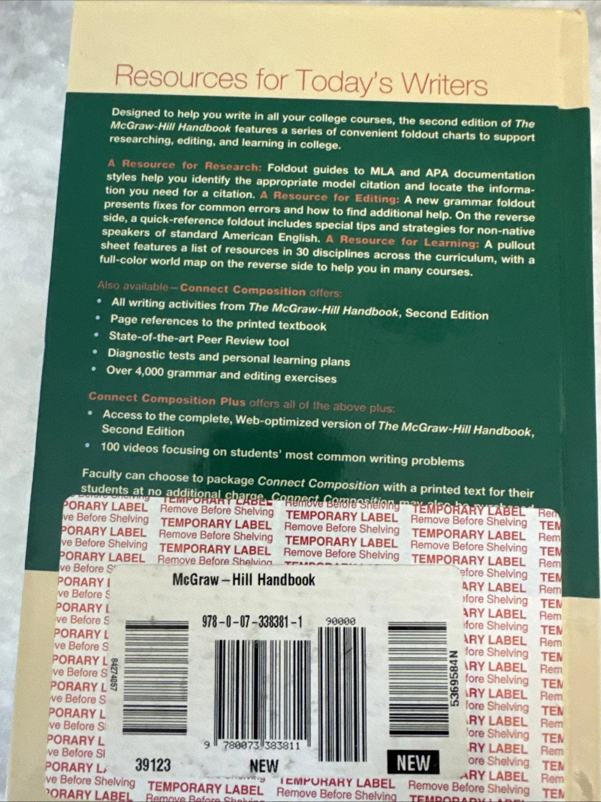 The McGraw-Hill Handbook 2nd Ed 2009 MLA Update English Writing Textbook