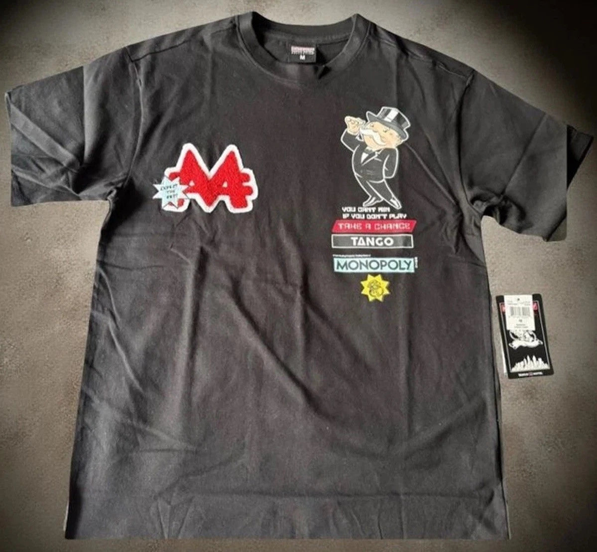 Tango Hotel x Monopoly Graphic T-Shirt Men’s Medium Black NWT Streetwear